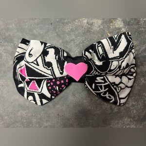 Pink black diy handmade by moi Me hair bow hairbow NEW pretty in punk